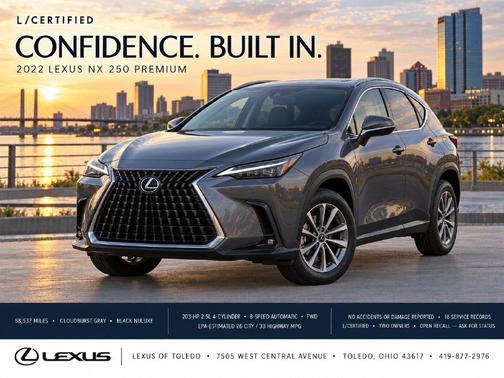 Cloudburst Gray 2022 Lexus NX 250 Base