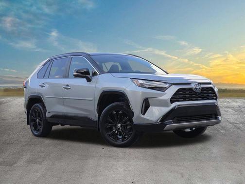 Silver Sky Metallic/Midnight Black Metallic 2024 Toyota RAV4 Hybrid SE