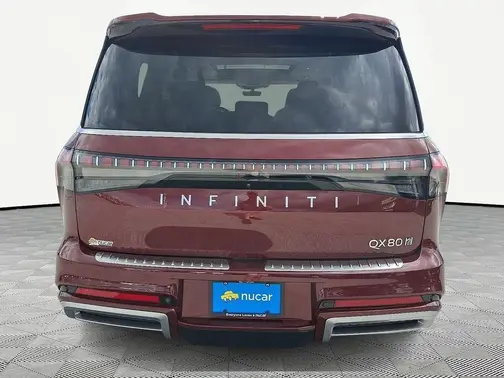 Red 2025 INFINITI QX80 LUXE