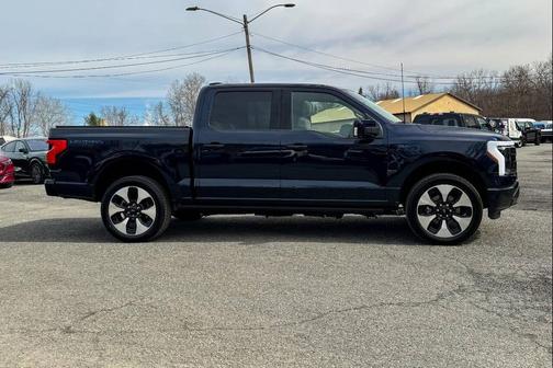 Antimatter Blue Metallic 2025 Ford F-150 Lightning Platinum