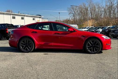 Red Multi-Coat 2021 Tesla Model S Plaid