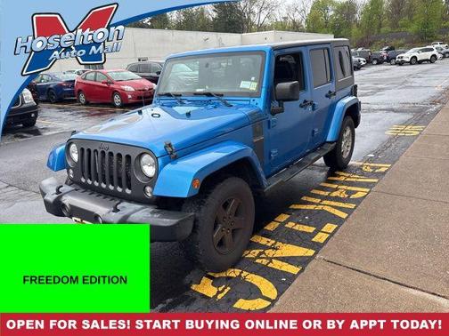 Hydro Blue Pearlcoat 2016 Jeep Wrangler Unlimited Freedom