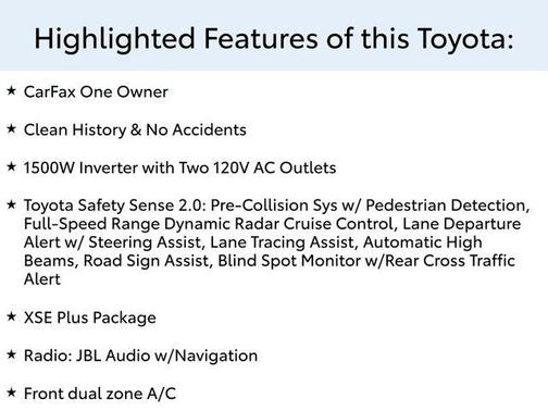 White 2022 Toyota Sienna XSE 7 Passenger
