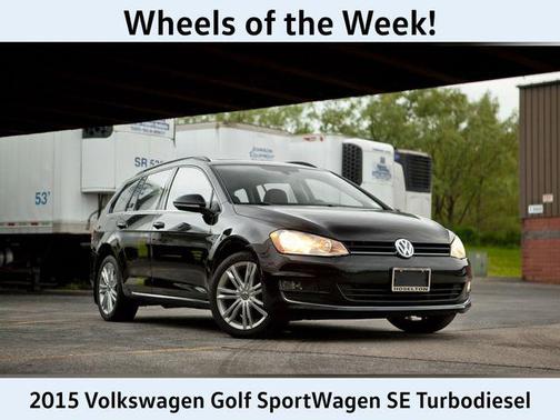 Black 2015 Volkswagen Golf SportWagen TDI SE 4-Door