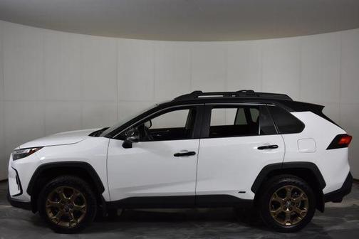 Ice Cap/Midnight Black Metallic 2024 Toyota RAV4 Hybrid Woodland Edition