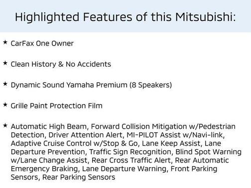 White Diamond 2025 Mitsubishi Outlander SEL