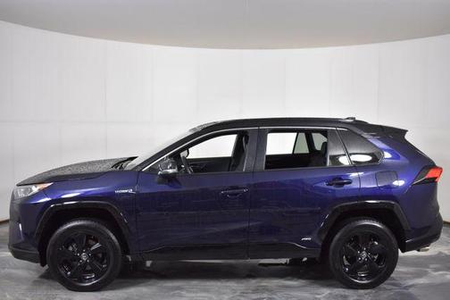 Blue Print/Midnight Black Metallic 2021 Toyota RAV4 Hybrid SE