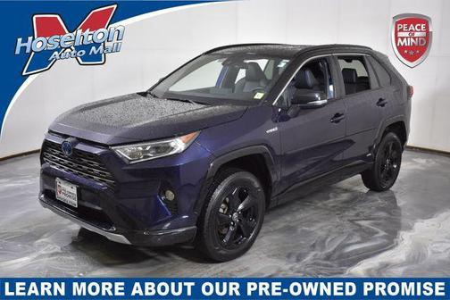 Blue Print/Midnight Black Metallic 2021 Toyota RAV4 Hybrid SE