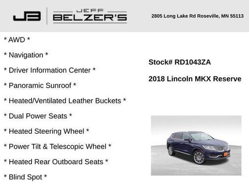 2018 Lincoln MKX Reserve