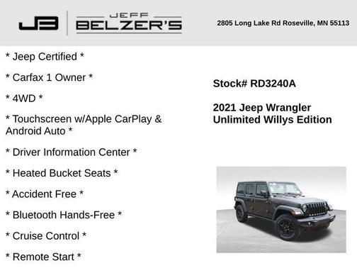 2021 Jeep Wrangler Unlimited Sport