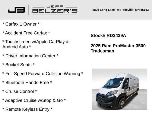 2025 RAM ProMaster 3500 High Roof