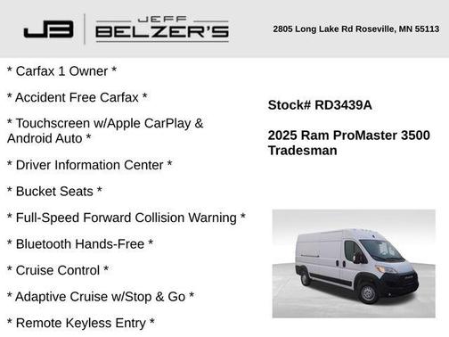 2025 RAM ProMaster 3500 High Roof