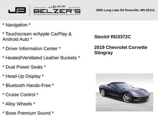 2019 Chevrolet Corvette Stingray