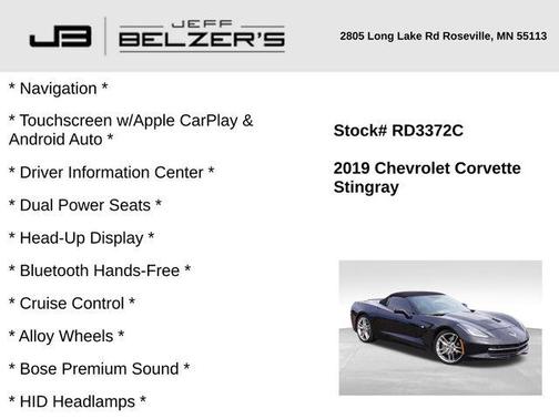 2019 Chevrolet Corvette Stingray