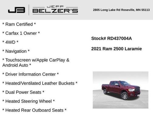2021 RAM 2500 Laramie