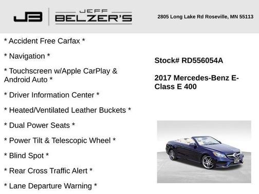 2017 Mercedes-Benz E-Class E 400