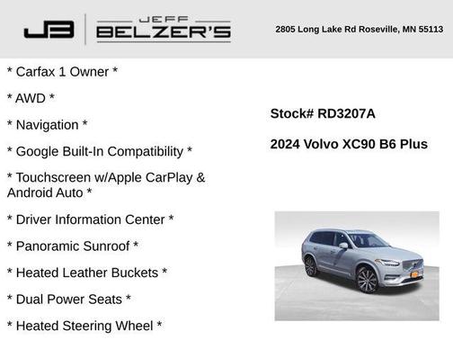 2024 Volvo XC90 B6 Plus Bright Theme 7-Seater