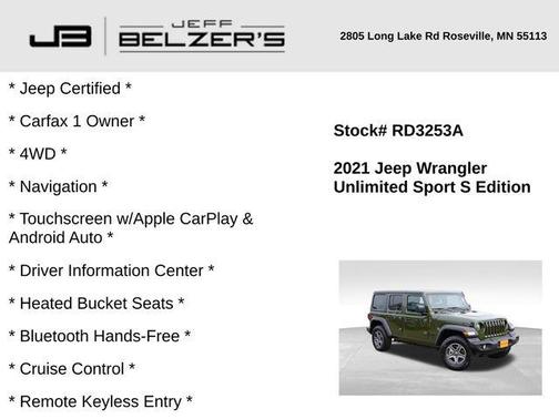 2021 Jeep Wrangler Unlimited Sport