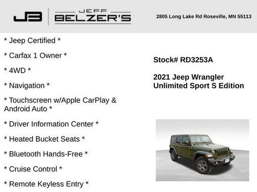 2021 Jeep Wrangler Unlimited Sport