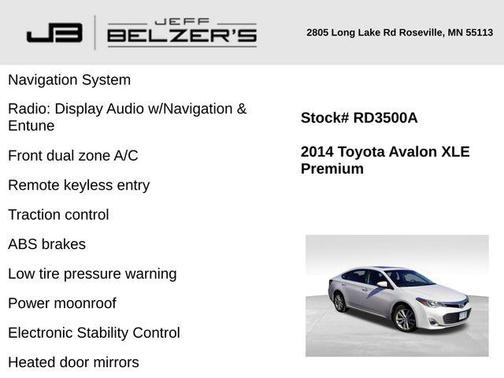 2014 Toyota Avalon XLE Premium