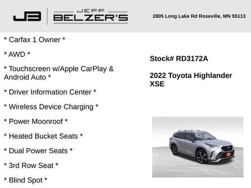2022 Toyota Highlander XSE