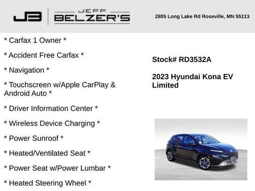2023 Hyundai KONA EV Limited