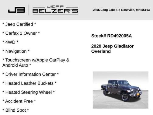 2020 Jeep Gladiator Overland