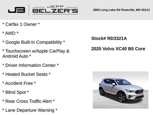 2025 Volvo XC40 B5 Core Bright Theme
