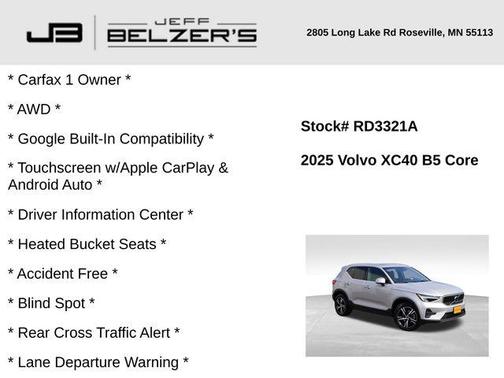 2025 Volvo XC40 B5 Core Bright Theme