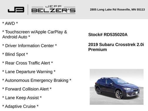 2019 Subaru Crosstrek 2.0i Premium