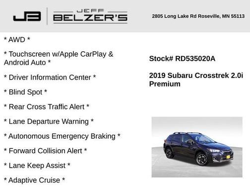 2019 Subaru Crosstrek 2.0i Premium