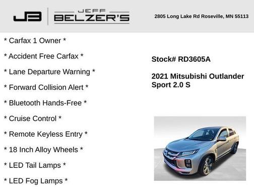 2021 Mitsubishi Outlander Sport 2.0 ES