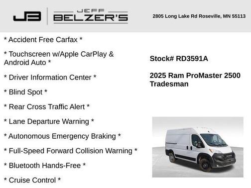 2025 RAM ProMaster 2500 High Roof