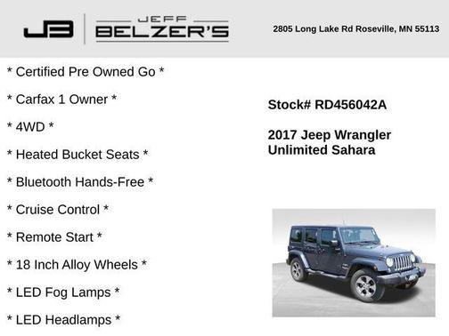 2017 Jeep Wrangler Unlimited Sahara
