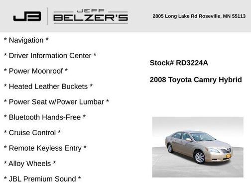2008 Toyota Camry Hybrid