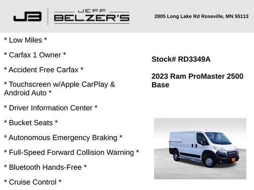2023 RAM ProMaster 2500 Base