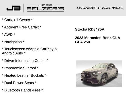 2023 Mercedes-Benz GLA 250 Base 4MATIC