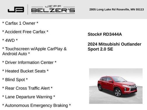 2024 Mitsubishi Outlander Sport 2.0 SE