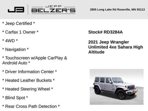 2021 Jeep Wrangler Unlimited 4xe Sahara