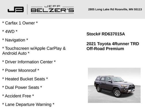 2021 Toyota 4Runner TRD Off Road Premium