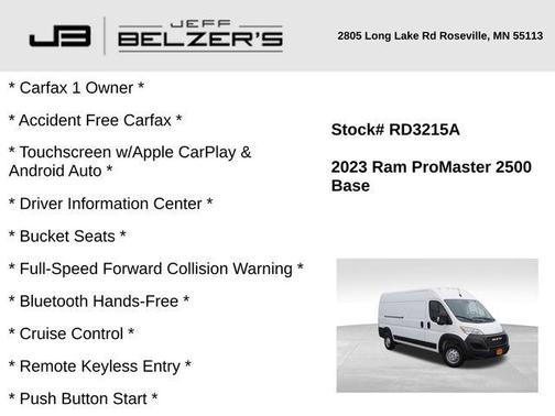 2023 RAM ProMaster 2500 High Roof