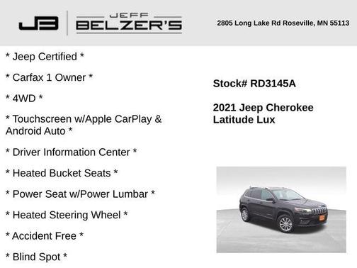 2021 Jeep Cherokee Latitude Lux