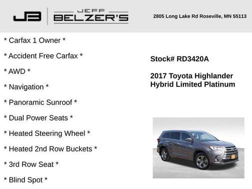 2017 Toyota Highlander Hybrid 