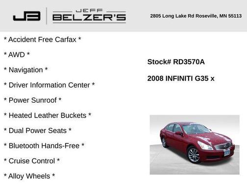 2008 INFINITI G35x Base