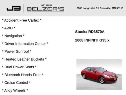 2008 INFINITI G35x Base