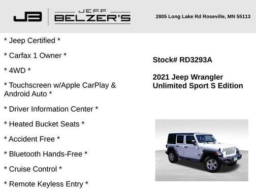 2021 Jeep Wrangler Unlimited Sport