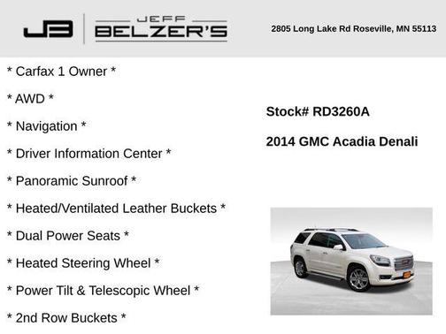 2014 GMC Acadia Denali