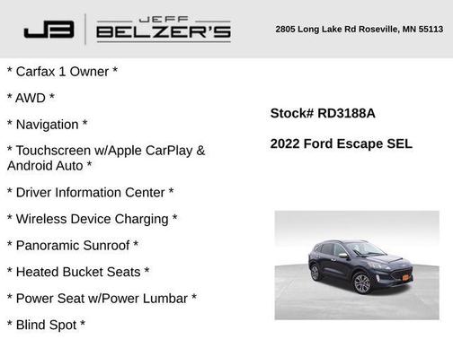 2022 Ford Escape SEL