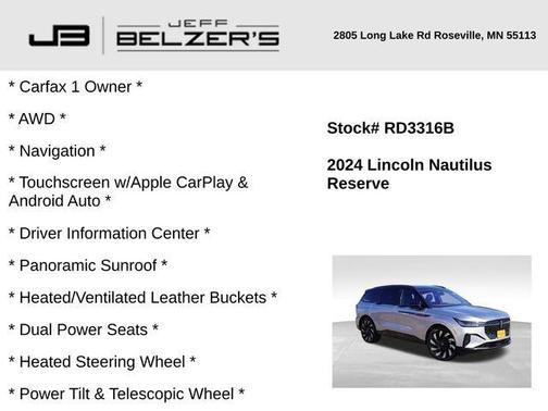 2024 Lincoln Nautilus Reserve