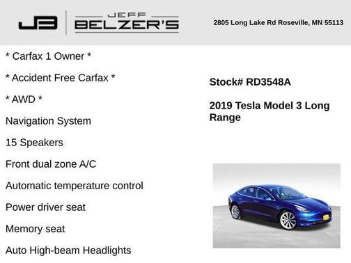 2019 Tesla Model 3 Long Range